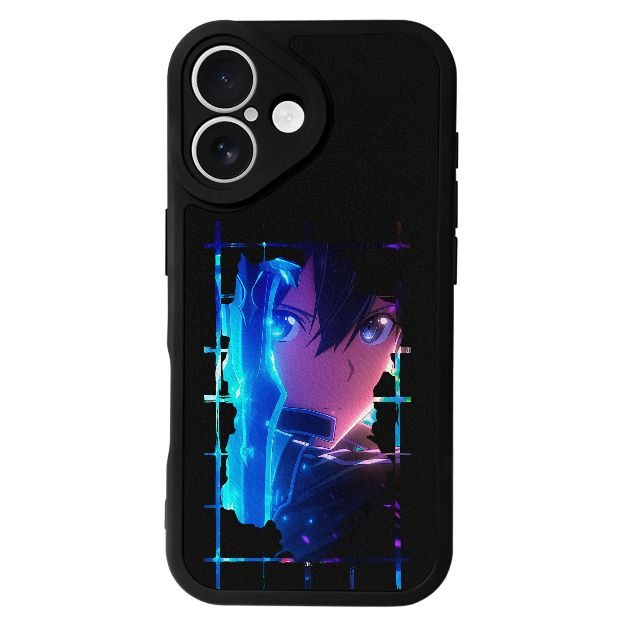 ソードアートオンライン グッズ キリト - IPhone 16シリーズ対応 ・ シリコンスマホケース ・ レザー調 ・ 高精度フィット ・ 耐衝撃 ・ ワイヤレス充電対応 ・ 精密カット